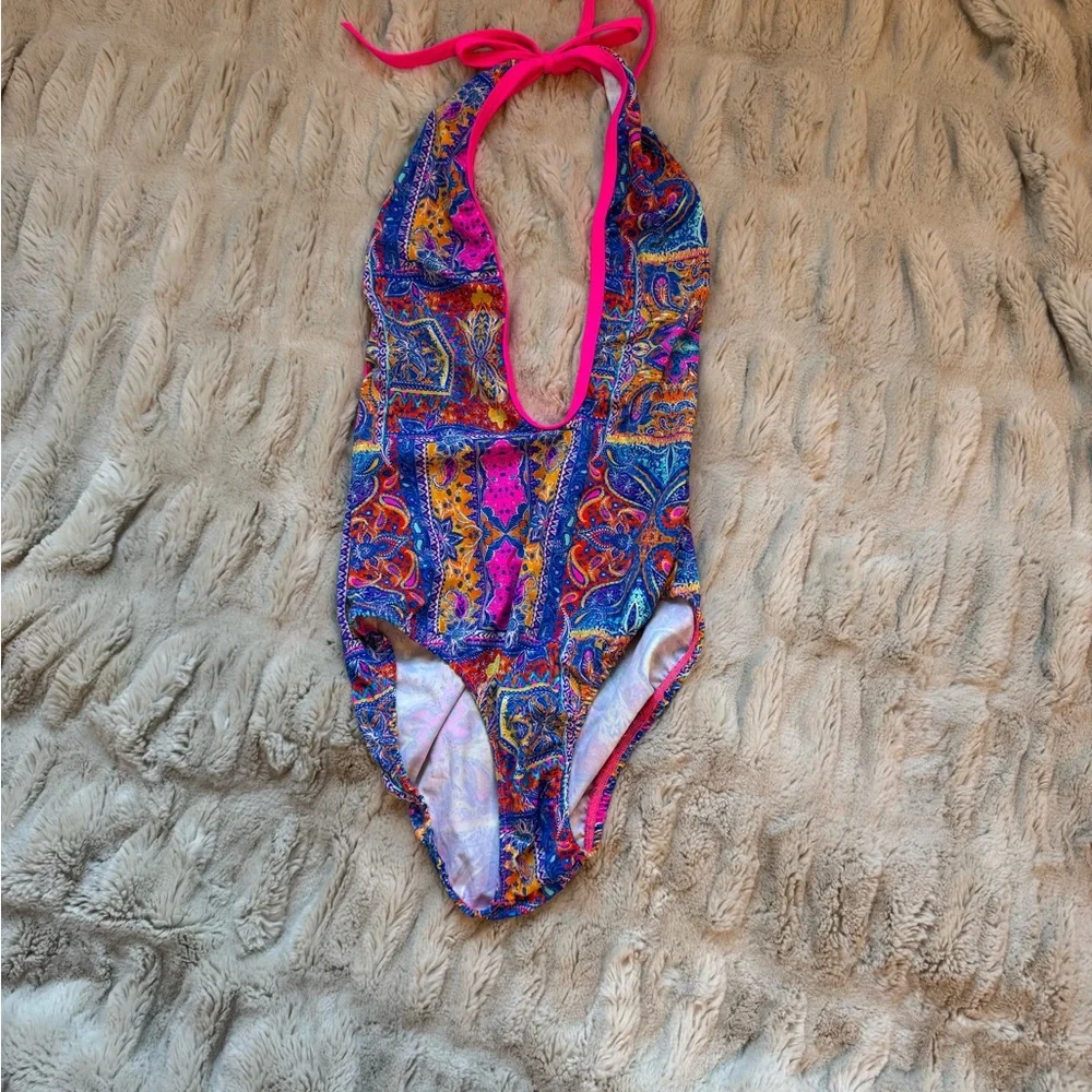 Vibrant Paisley One Piece Rave Mi Gente bodysuit - Picture 1 of 2